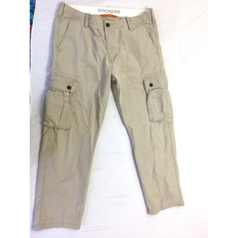 DOCKERS CARGO MENS COTTON PANTS SIZE 34 INSEAM 28.5